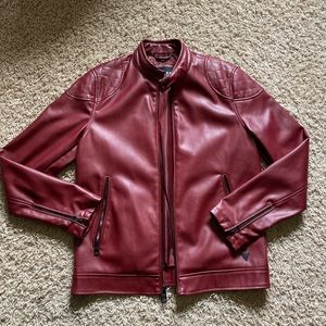 Guess Red Leather Jacket size Small